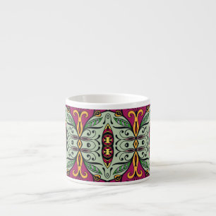 Geometrisches Stammbaum Ethnic Doodle Espressotasse