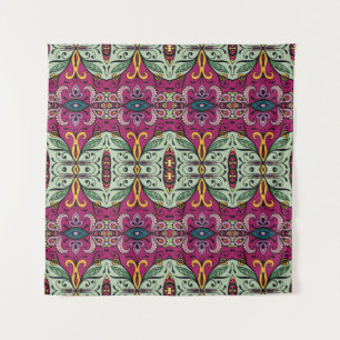 Geometrisches Stammbaum Ethnic Doodle Wandteppich