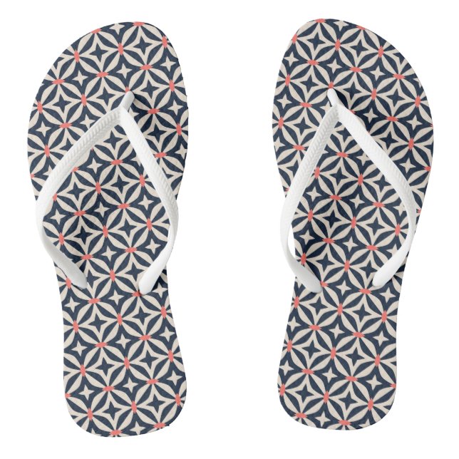 Geometrisches Sternmuster Flip Flops (Fußbett)