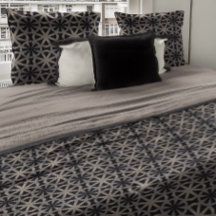 Geometrisches Sternmuster für Schwarz und Braun