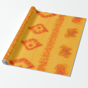 Geometrisches stilvolles blaues und grünes ethnisc geschenkpapier