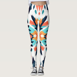 Geometrisches Südwestkat-Design Leggings