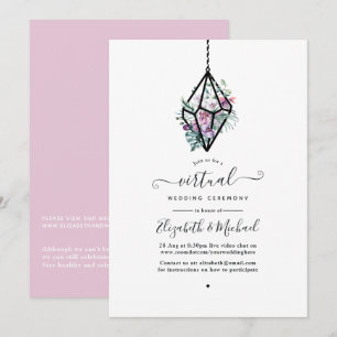 Geometrisches Terrarium Pastell Blumen Virtuelle H Einladung