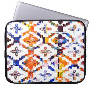 Geometrisches Texturmuster mit Aquarelleffekt Laptopschutzhülle