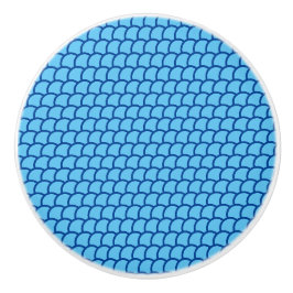Geometrisches tiefblaues Muster Keramikknauf