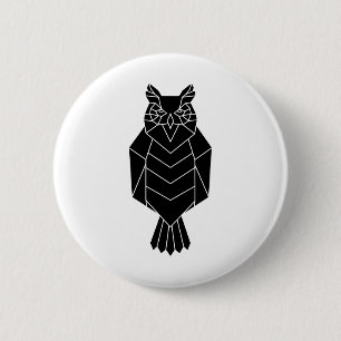 Geometrisches Tierhirsch Button