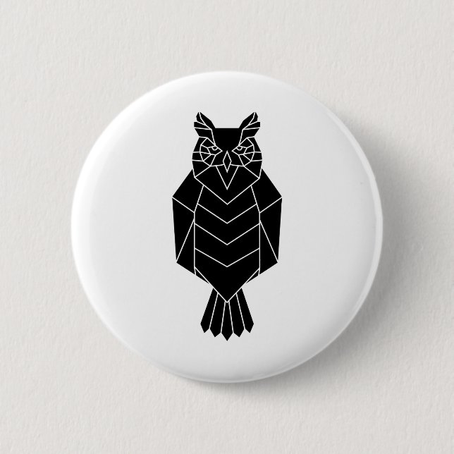 Geometrisches Tierhirsch Button (Vorderseite)
