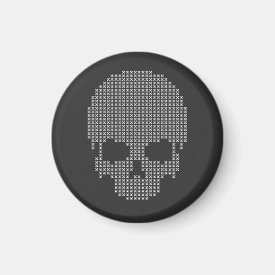 Geometrisches Totenkopf-Stickerei-Punktierkunst Magnet