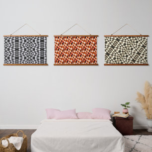 Geometrisches traditionelles Alpaca-Abstraktes Mus Wandteppich Mit Holzrahmen