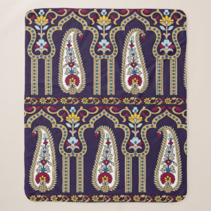 Geometrisches, traditionelles Paisleymuster mit Ra Sherpadecke