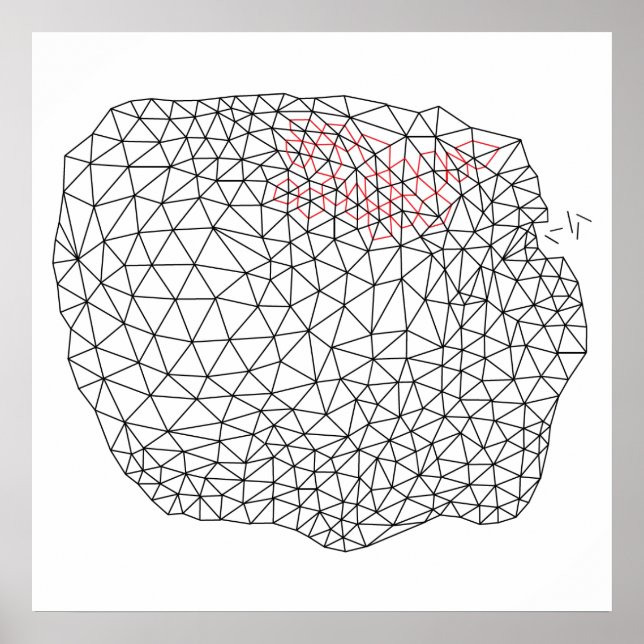 Geometrisches Triangulationsdesign Poster (Vorne)