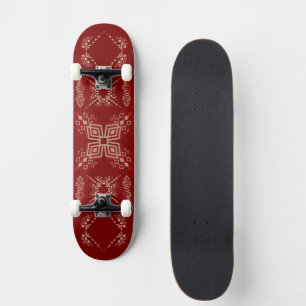 Geometrisches, tribal Inspiriert Design in fett sc Skateboard