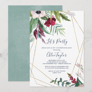 Geometrisches tropisches Breeze Let's Party Einladung