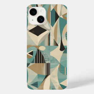 Geometrisches Türkis Mittelalter-Modernes Muster Case-Mate iPhone 14 Hülle