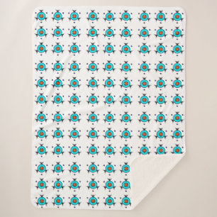 Geometrisches Türkismuster Sherpadecke