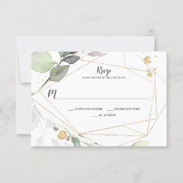 Geometrisches UAWG für die Blätter "Meadow Green"  RSVP Karte
