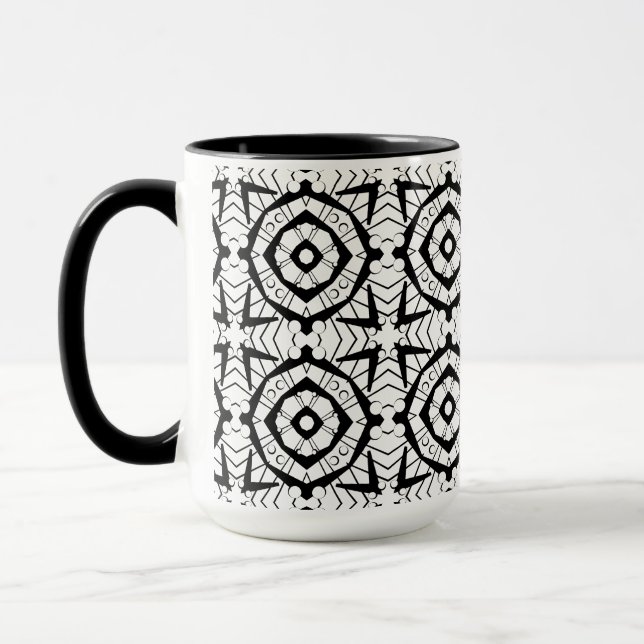 Geometrisches und Batik-Muster Tasse (Links)