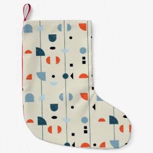 Geometrisches Vintag: nahtloses Muster Mitte des J Kleiner Weihnachtsstrumpf