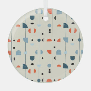 Geometrisches Vintag: nahtloses Muster Mitte des J Ornament Aus Glas