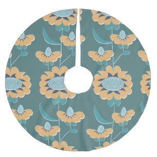 Geometrisches Vintage: Textiles nautisches Motiv Polyester Weihnachtsbaumdecke