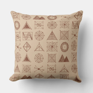 Geometrisches Vintages Drucken - Sacred Geometry M Kissen