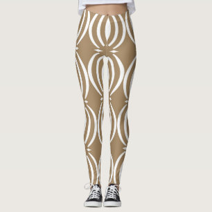 Geometrisches Vintages Liniendesign Leggings