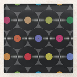 Geometrisches Vinyl: Einfacher Nahtloser Hintergru Glasuntersetzer
