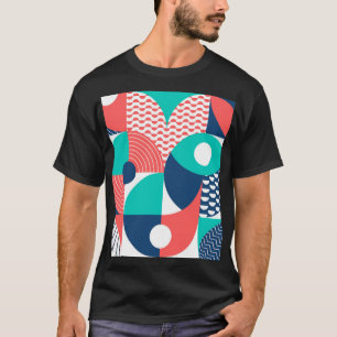 Geometrisches Wandbild Modernes Vintag T-Shirt