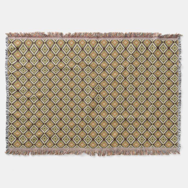 Geometrisches Warmton-Diamantmuster Decke (Vorderseite)