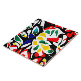 Geometrisches Wassertropfbrett | Moderne Farbkunst Fliese