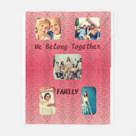 Geometrisches, weichrotes Retro-Design Fleecedecke