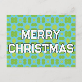 Geometrisches Weihnachtsmuster - Personalisiert Feiertagspostkarte