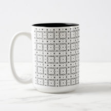 Geometrisches weißes Schwarz-Silber-Muster