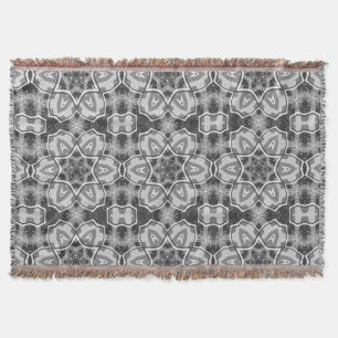 Geometrisches weißes, schwarzes Muster Decke