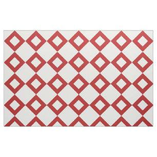 Geometrisches weißes und rotes stoff