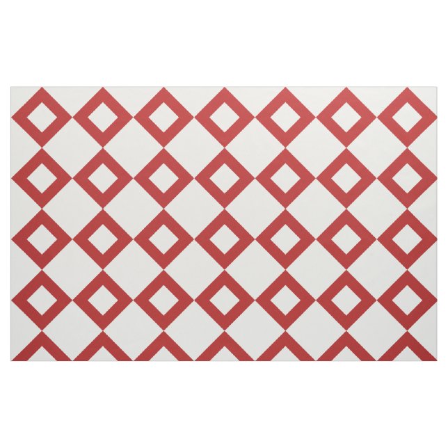 Geometrisches weißes und rotes stoff (Fat Quarter (45,7 x 55,9 cm))