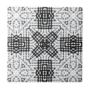 Geometrisches weißes und schwarzes Lochmuster Anna Fliese