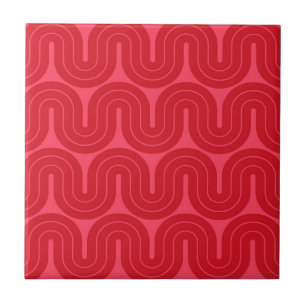 Geometrisches Wellendesign für Retro-Geometrien Fliese