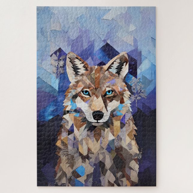 Geometrisches Wolfshändchen (Vertikal)
