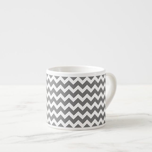 Geometrisches Zickzackmuster 2 Espressotasse (Vorderseite Rechts)