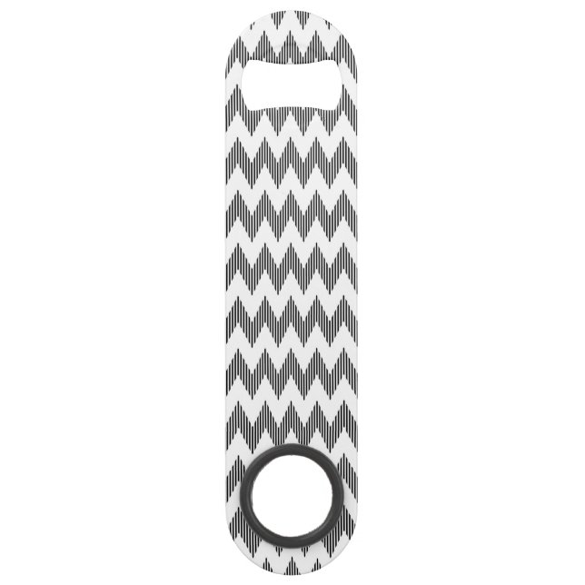 Geometrisches Zickzackmuster 2 Speedflaschenöffner (Vorderseite)
