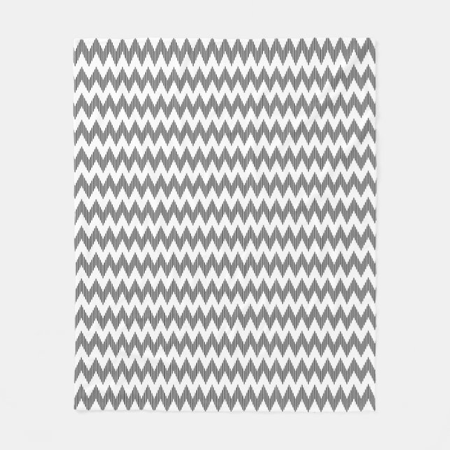 Geometrisches Zickzackmuster Fleecedecke (Vorderseite)
