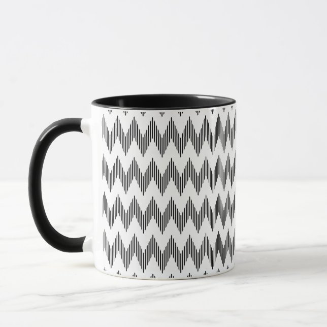 Geometrisches Zickzackmuster Tasse (Links)