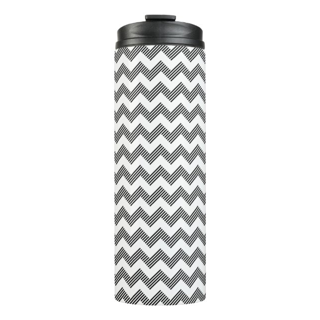 Geometrisches Zickzackmuster Thermosbecher (Vorderseite)