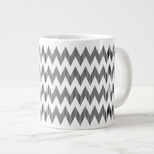 Geometrisches Zickzag-Muster Jumbo-Tasse