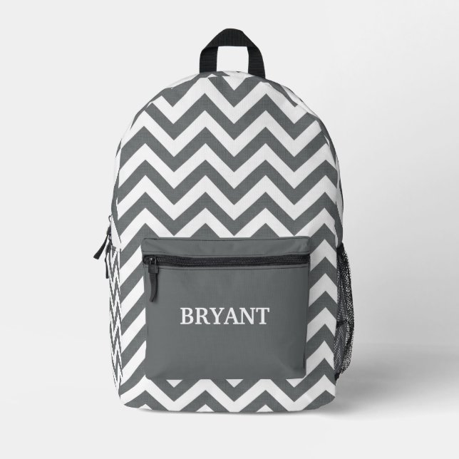 Geometrisches Zig-Zag-Muster Bedruckter Rucksack (Vorderseite)