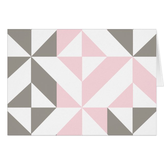 Geometrisches ZigZag für Rosa und Silber (Vorderseite (Horizontal))