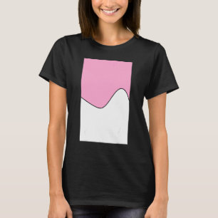 Geometrisches, zweiteiliges Muster Carnation pink T-Shirt