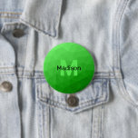 Geometrismuster für den grünen Farbverlauf Monogra Button<br><div class="desc">Monogram Personalize mit Ihrem benutzerdefinierten Initial und Namen. Hellgrüne Gefälle geometrische Maschenmuster helle Dreiecke ombre. Dreieck geometrische Masche mit dunkelgrünem Ober-Farbverlauf,  Muster,  Ober,  Masche,  Dreiecke,  Geometrie,  Gefälle,  cool,  Dreieck,  Grün</div>