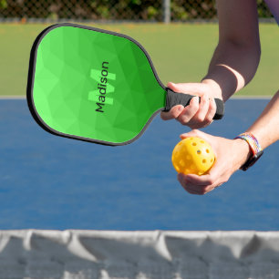 Geometrismuster für den grünen Farbverlauf Monogra Pickleball Schläger